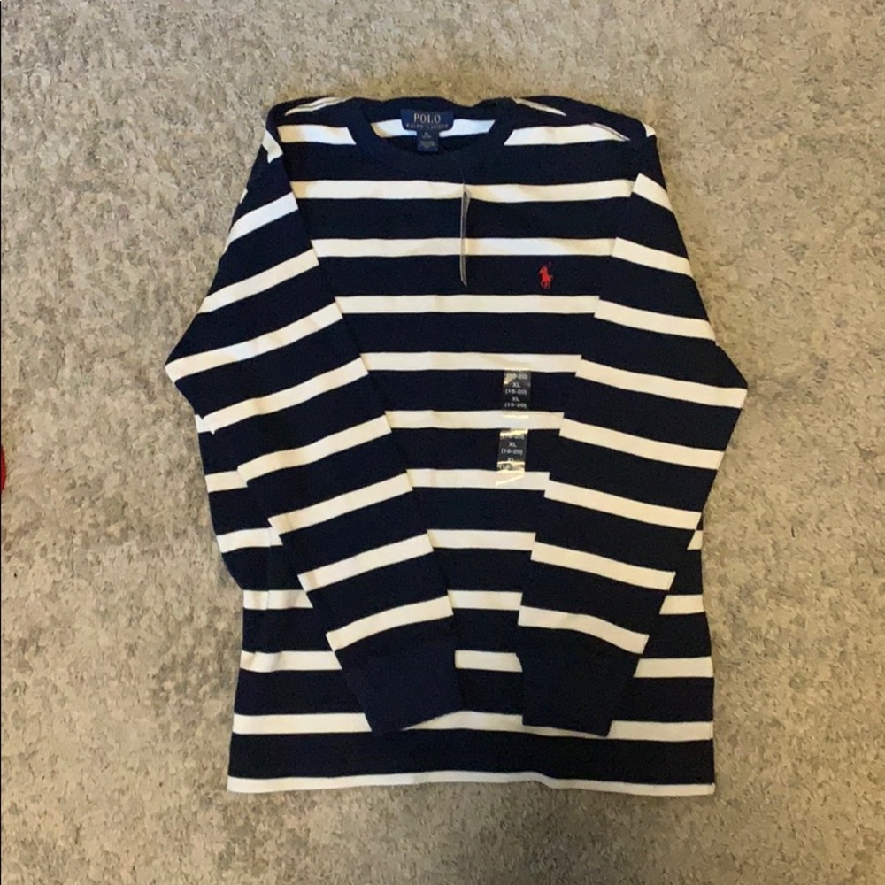 New Long Sleeve Polo Sweater